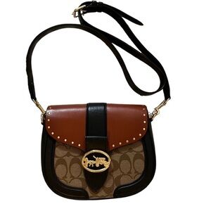 Coach Georgie Saddle Bag with Rivets
